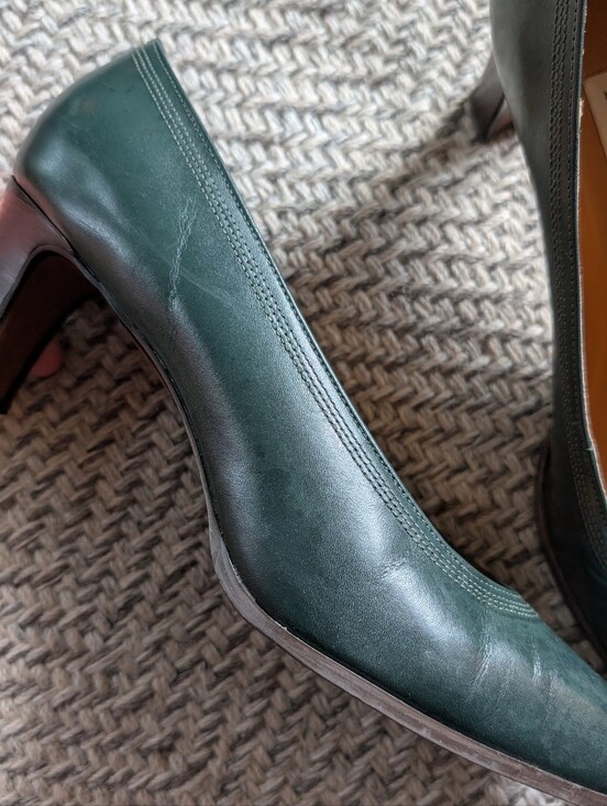Etienne Aigner Shoes - Etienne Aigner Forest Green Leather Pumps